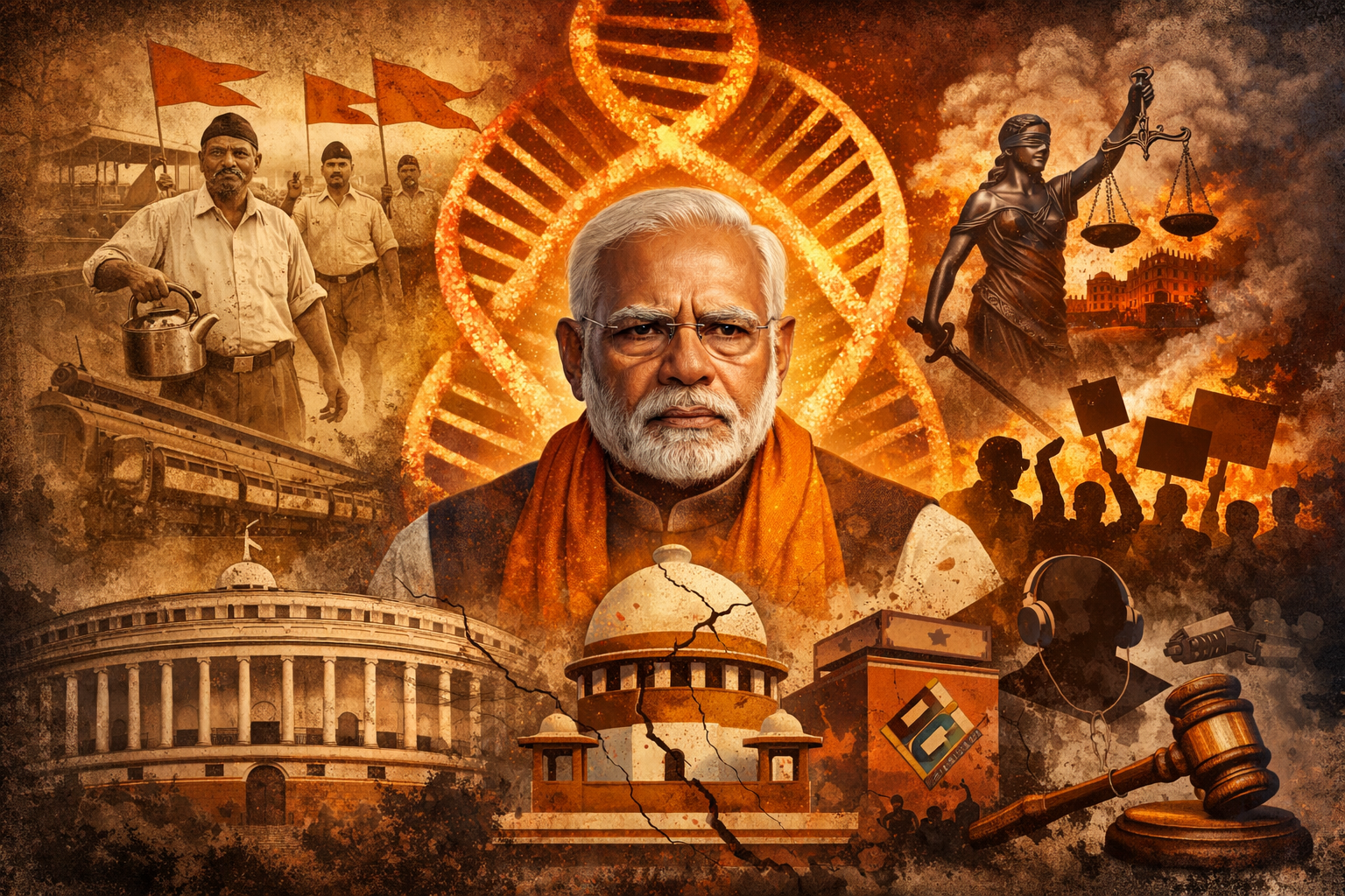 శిశువయస్సు నుంచే నరేంద్ర మోదీ ఒక రూపకాలంకారాత్మకమైన, రాజకీయ-మనోవిజ్ఞాన పరమైన ట్రామాను అనుభవించారని చెప్పవచ్చు. వ్యక్తిగత లోటు భావం, భావోద్వేగ పరమైన ఒంటరితనం, మరియు దీర్ఘకాలిక సిద్ధాంతపరమైన ప్రభావం ఆయన వ్యక్తిత్వ నిర్మాణాన్ని, రాజకీయ ప్రవర్తనా శైలిని, అలాగే అధికార వినియోగ విధానాన్ని గాఢంగా మలిచాయి. పరిష్కారం కాని ఈ అంతర్గత అనుభవం తరువాత ఆయన రాజకీయ ఆలోచనలకు, పరిపాలనా ధోరణికి, మరియు ప్రత్యర్థులతో వ్యవహరించే విధానానికి ఒక ప్రేరక శక్తిగా పనిచేసిందని రాజకీయ విశ్లేషణలు సూచిస్తాయి. బాల్యంలోని లోటు, ఒక ప్రత్యేక రాజకీయ వ్యక్తిత్వ రూపకల్పనకు పునాది అయింది.